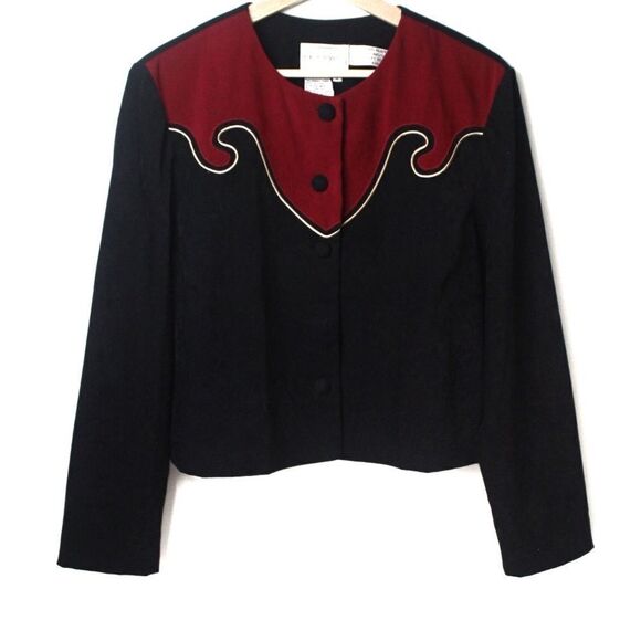 Vintage Karin Stevens Petites Cropped Jacket S12 - Picture 1 of 8